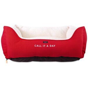 Adorable Kate Spade New York Red Washable Dog Bed & Heart Squeaker Toy NWT